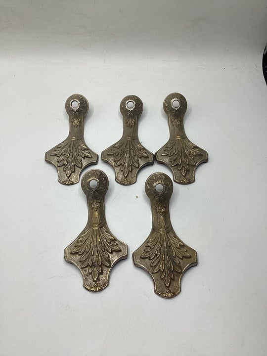 5 Antique Vintage Art Deco Art Nouveau Leaf Design Chandelier Arm Hardware Part