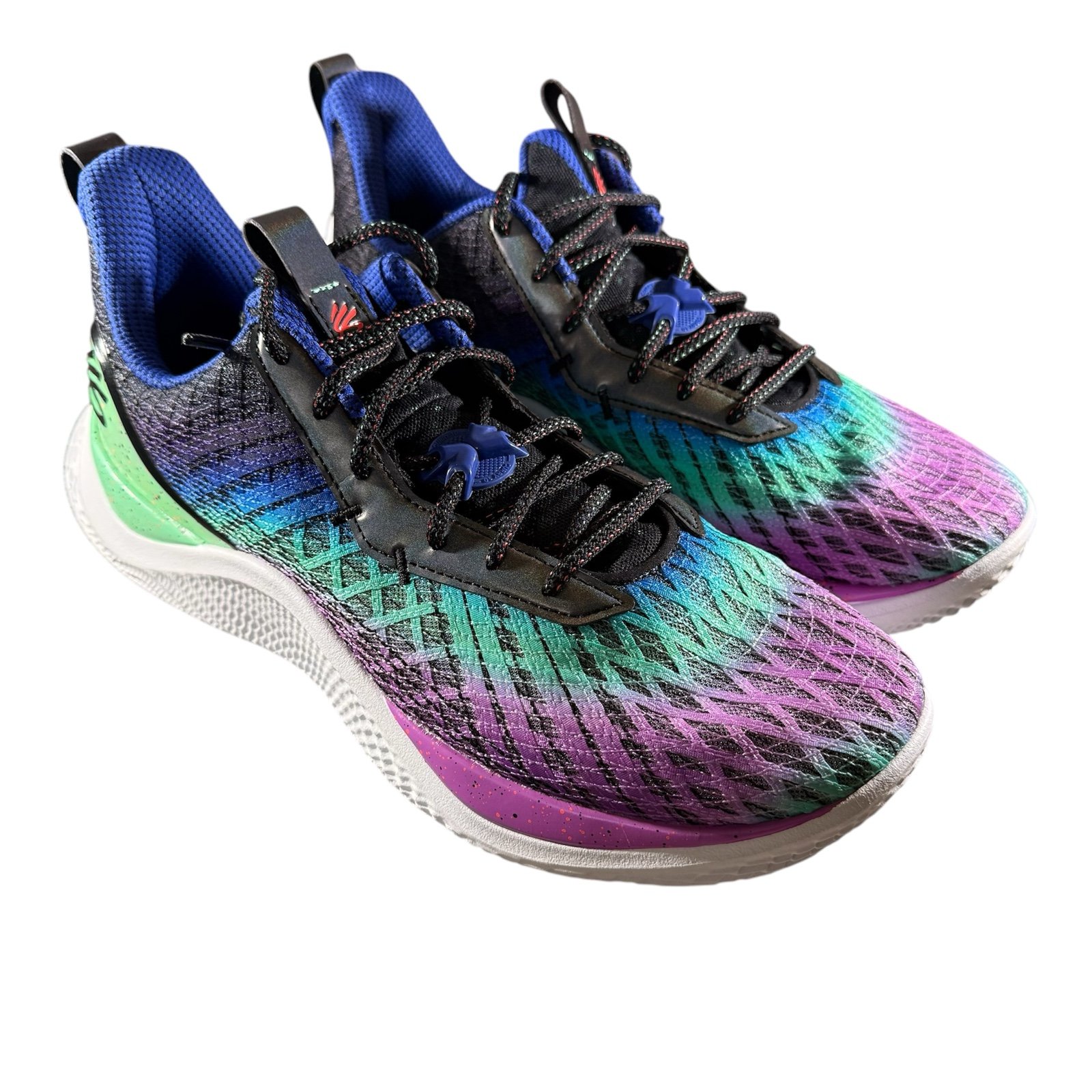 UNDER ARMOUR Curry Flow 10 Low Basketball Shoes Mens 14 Northern Lights Purple