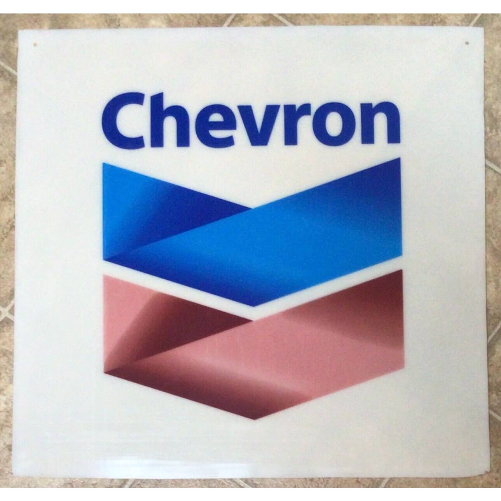 Chevron Gas Station Pump Sign Gas Oil Plastic Cut Advertising Panel 21 ~226G
