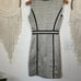 Tory Burch white, blue and Black Sheath Dress V-Neck Sleeveless dress size 0