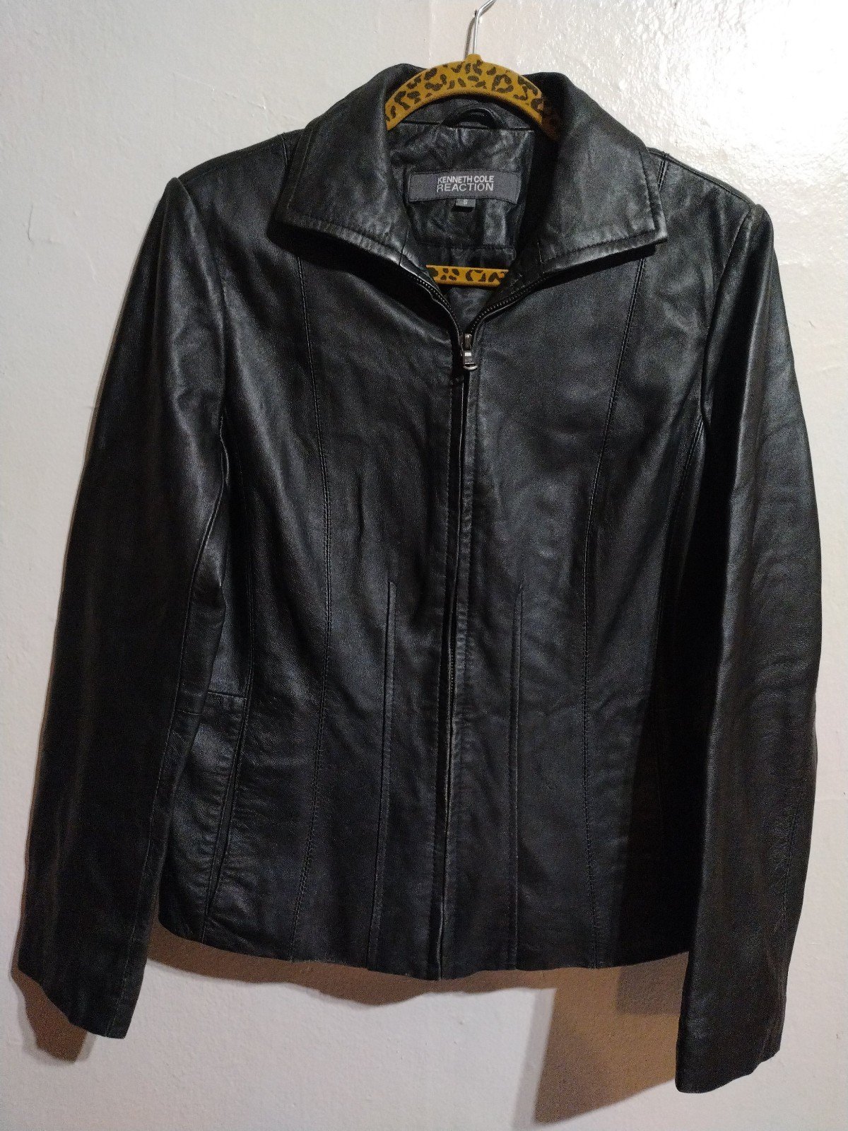 Y2K Style Women's Black Soft Motorcycle Leather Lined Jacket Sz S