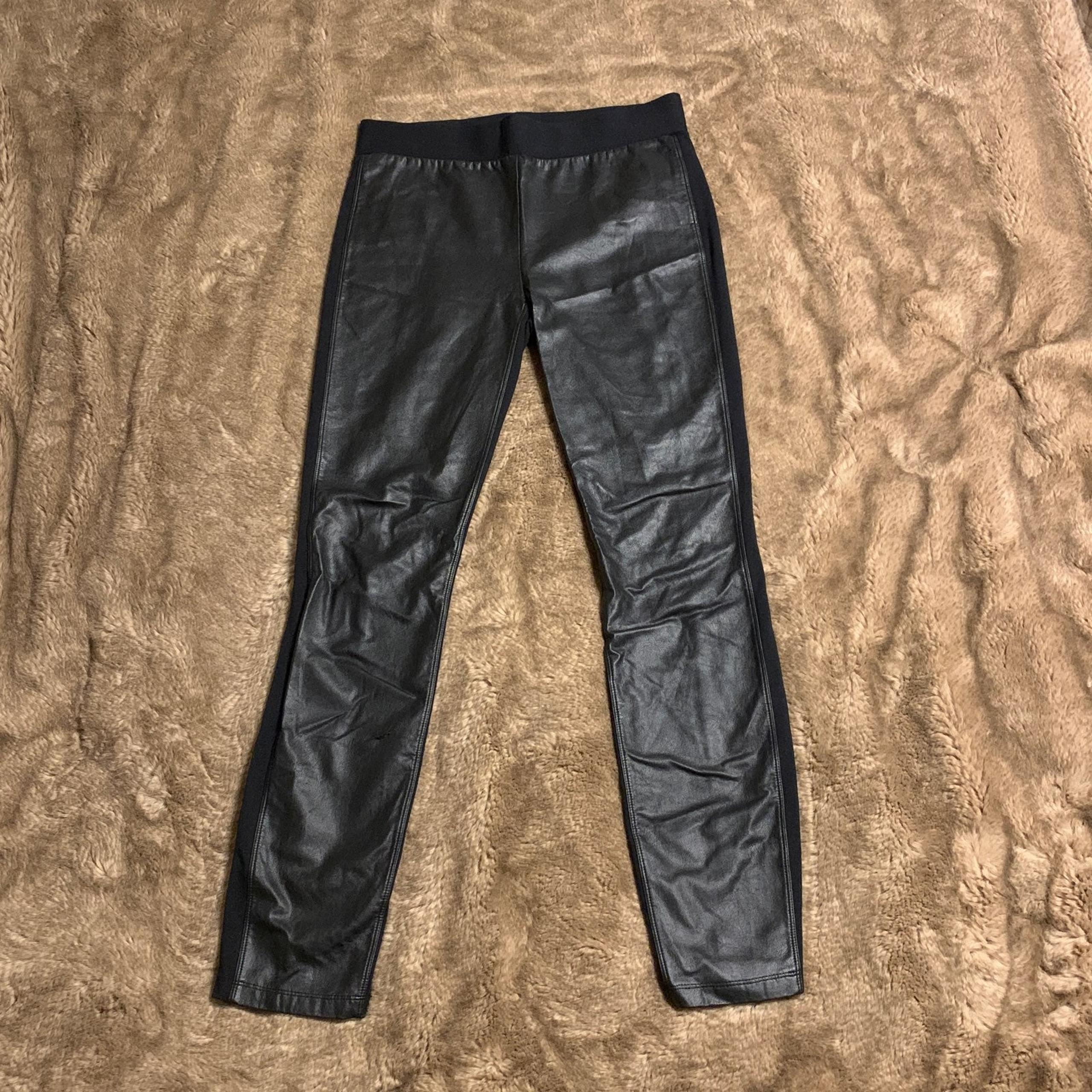 Black Real Leather leggings NYDJ