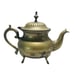 Rare VNTG Footd Ornate Teapot with Handle EPNS Solid Brass Tea Kettle Home Decor