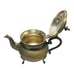 Rare VNTG Footd Ornate Teapot with Handle EPNS Solid Brass Tea Kettle Home Decor