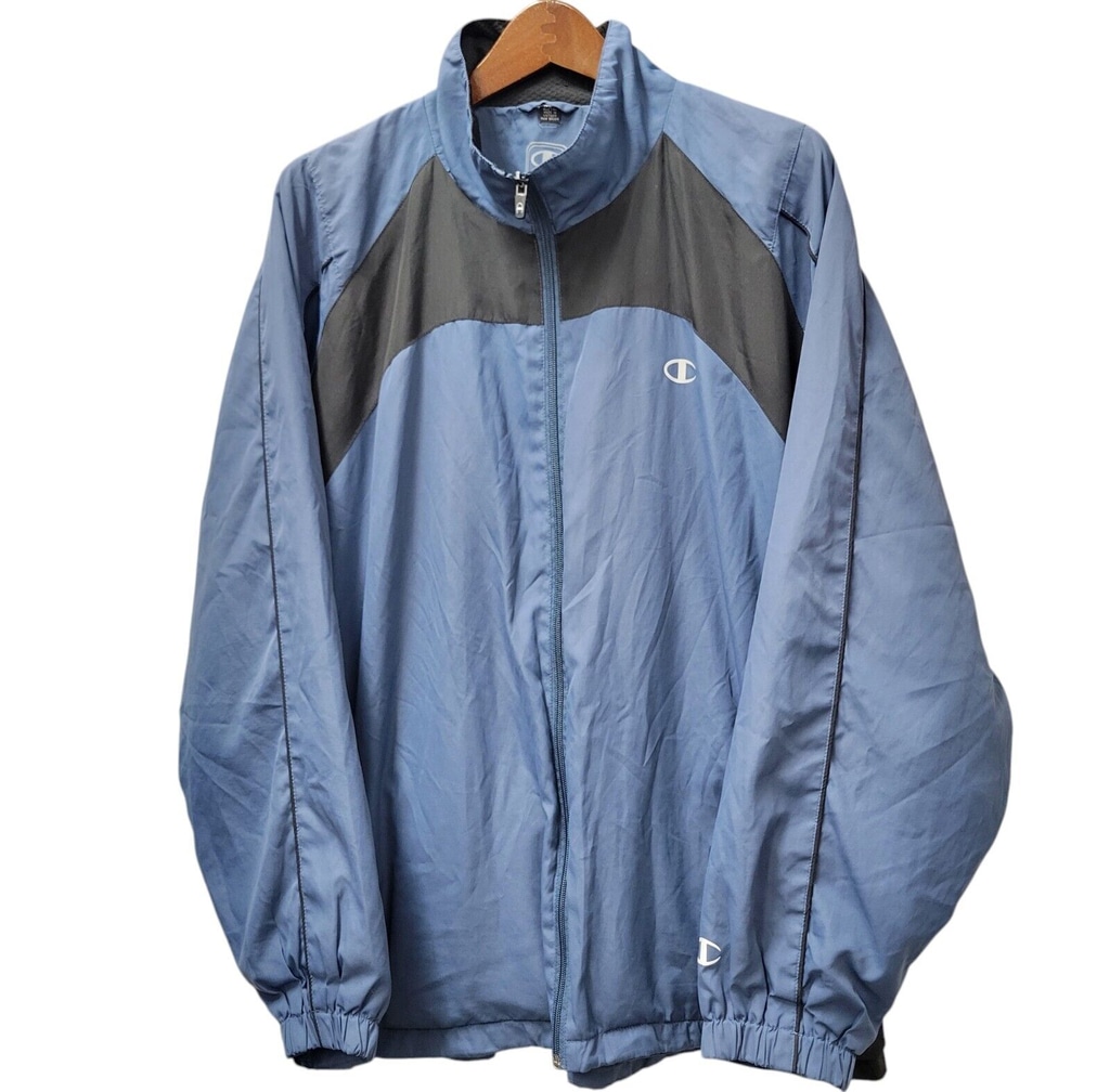 Champion Full-Zip Track Jacket Blue And Black Men’s Size XXL Excellent Condition