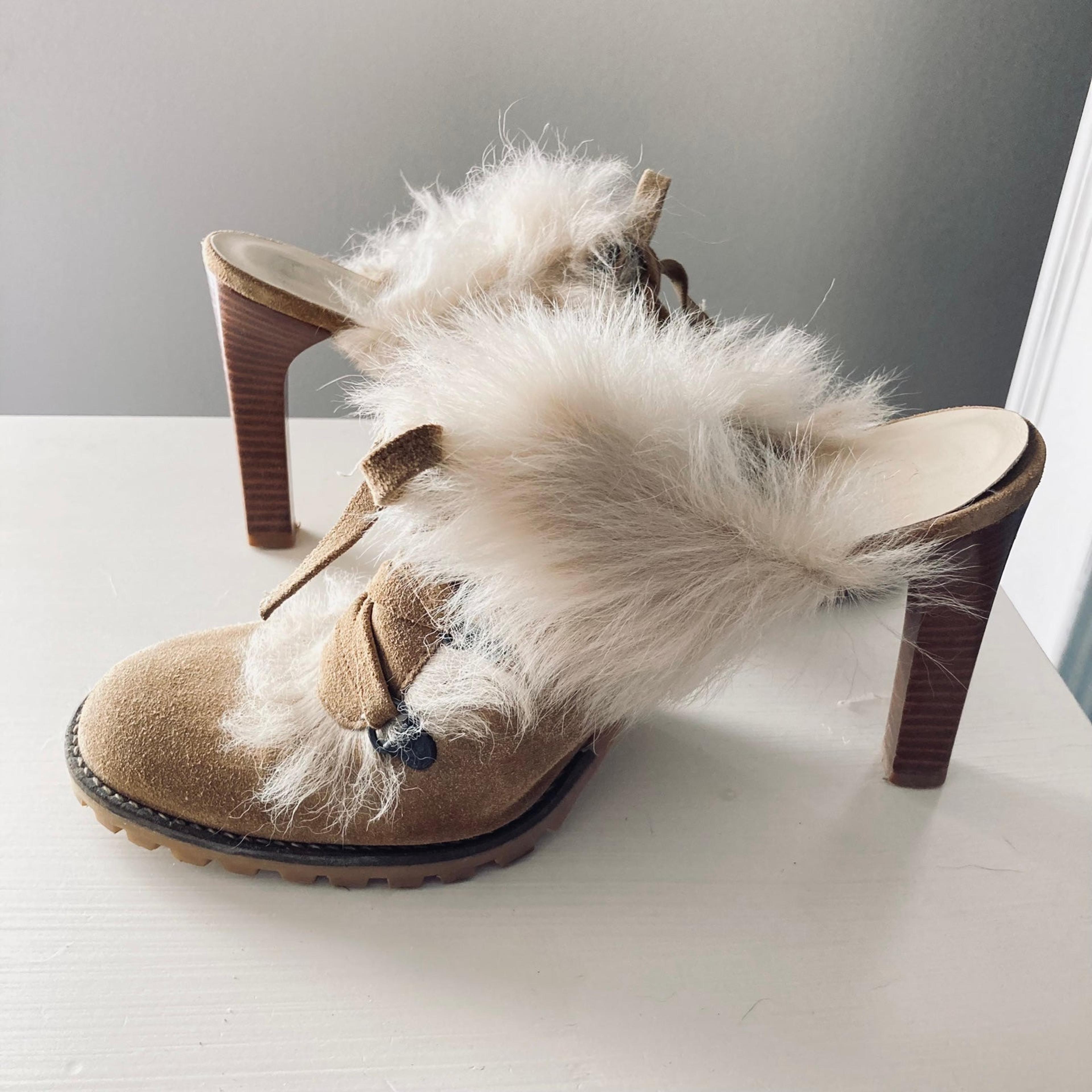 Coach fur heels Clearance