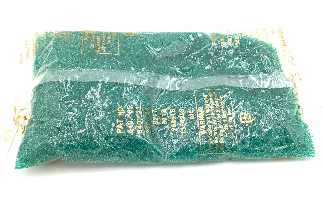 11/0 Japanese Crystal Lined Green Glass seed Beads -500 grams listing forLady J