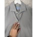 Hilditch & Key French Cuffs Shirt Mens 16.0 Gray/White Striped Long Sleeve