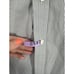 Hilditch & Key French Cuffs Shirt Mens 16.0 Gray/White Striped Long Sleeve