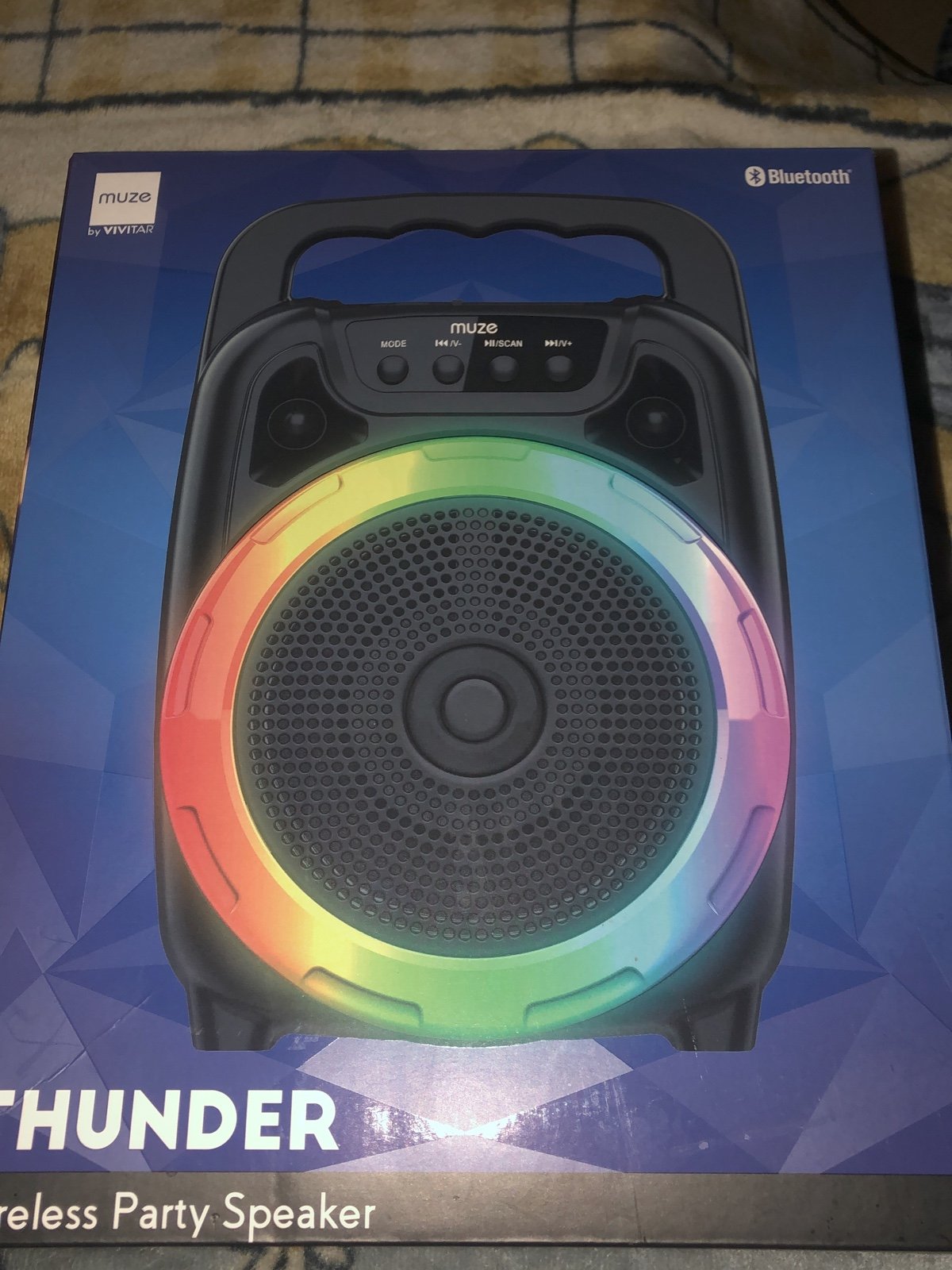 Muze Thunder Wireless Party Speaker Color-Changing LED Lights Vivitar Bluetooth