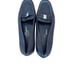Salvatore Ferragamo Womens Black Leather Slip On Round Toe Flat Loafer Size 7.5