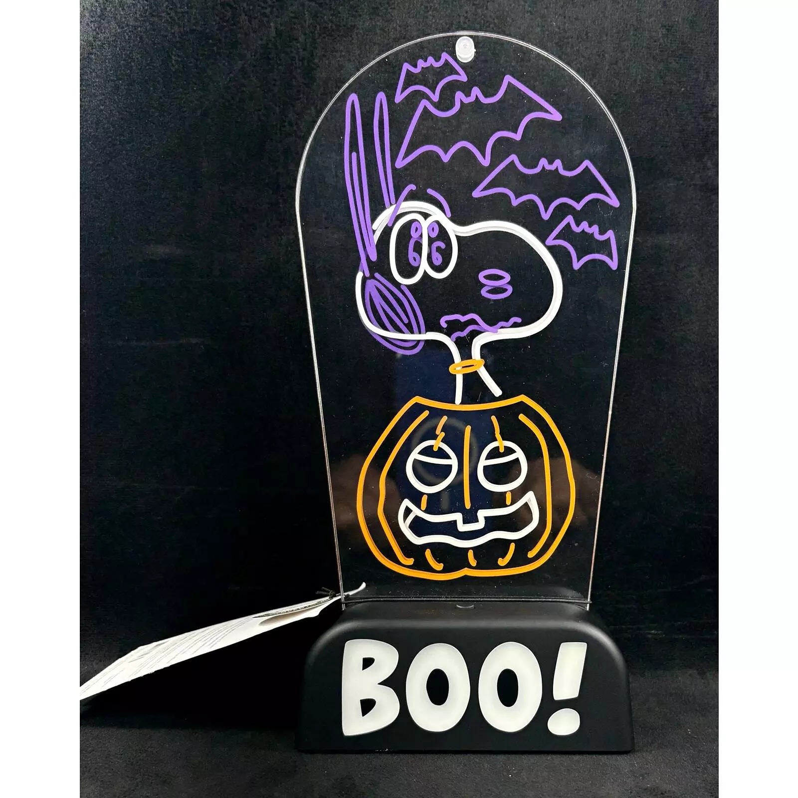 Halloween Decoration Peanuts' Snoopy BOO! Light-Up Sign by Halloween!Brand New!