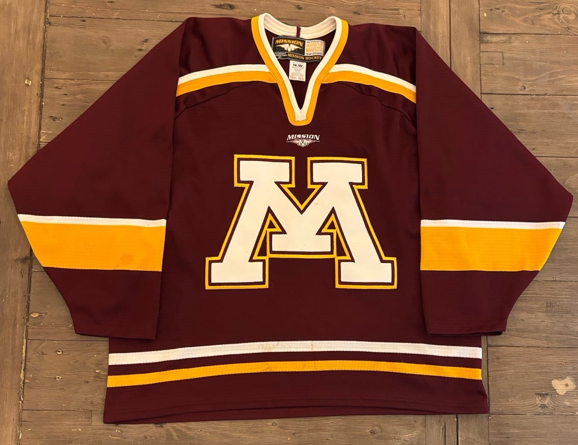 Vintage Minnesota Golden Gophers Mission Hockey Jersey - Size Large