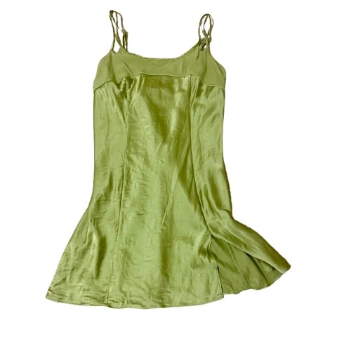 Victoria’s Secret VINTAGE 97 Lingerie 100% silk short slip dress green small