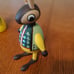Vintage Dept 56 Hand Painted Wooden Easter Bunnies