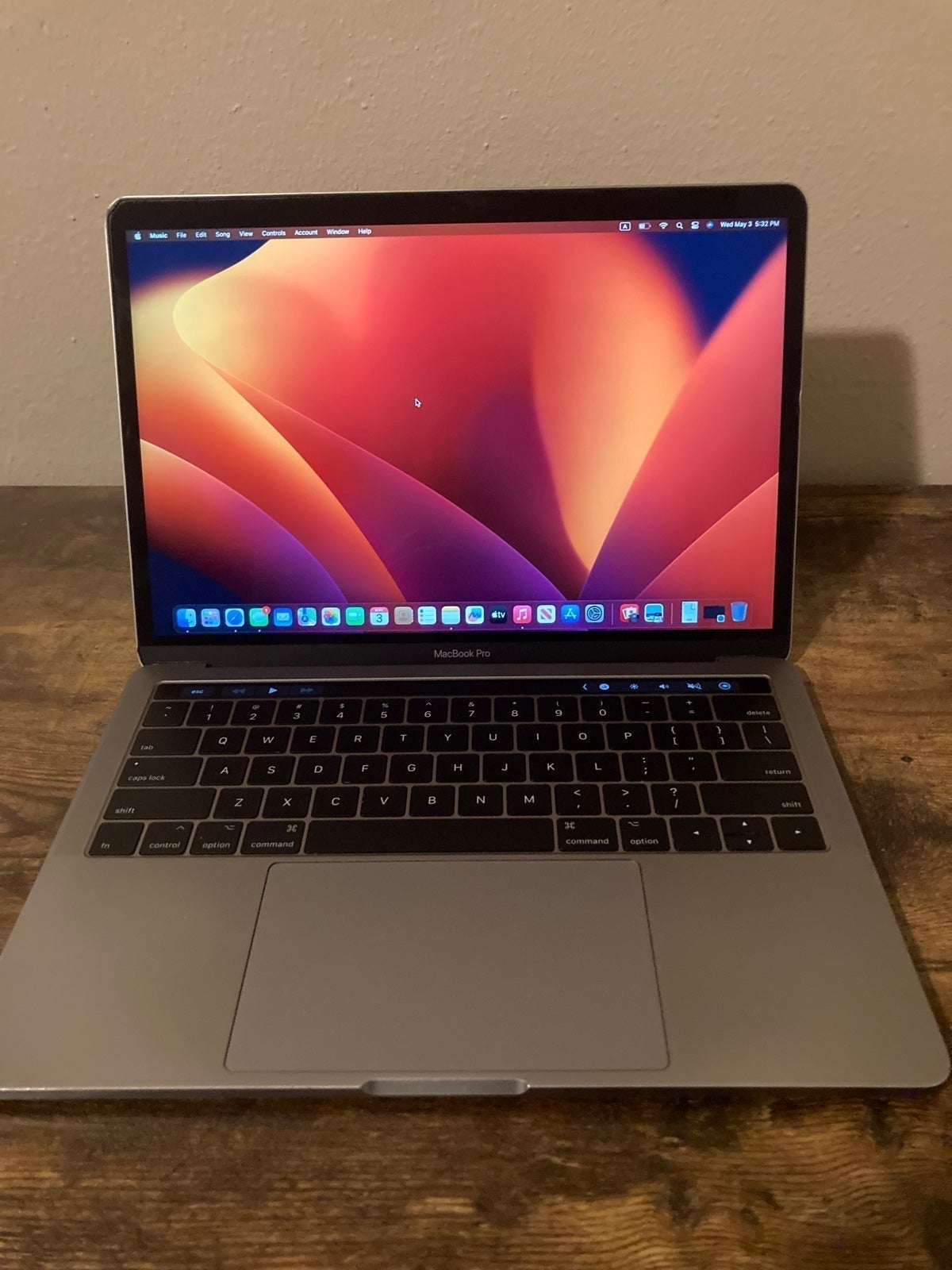 MacBook Pro 2017 Model with Touch Bar