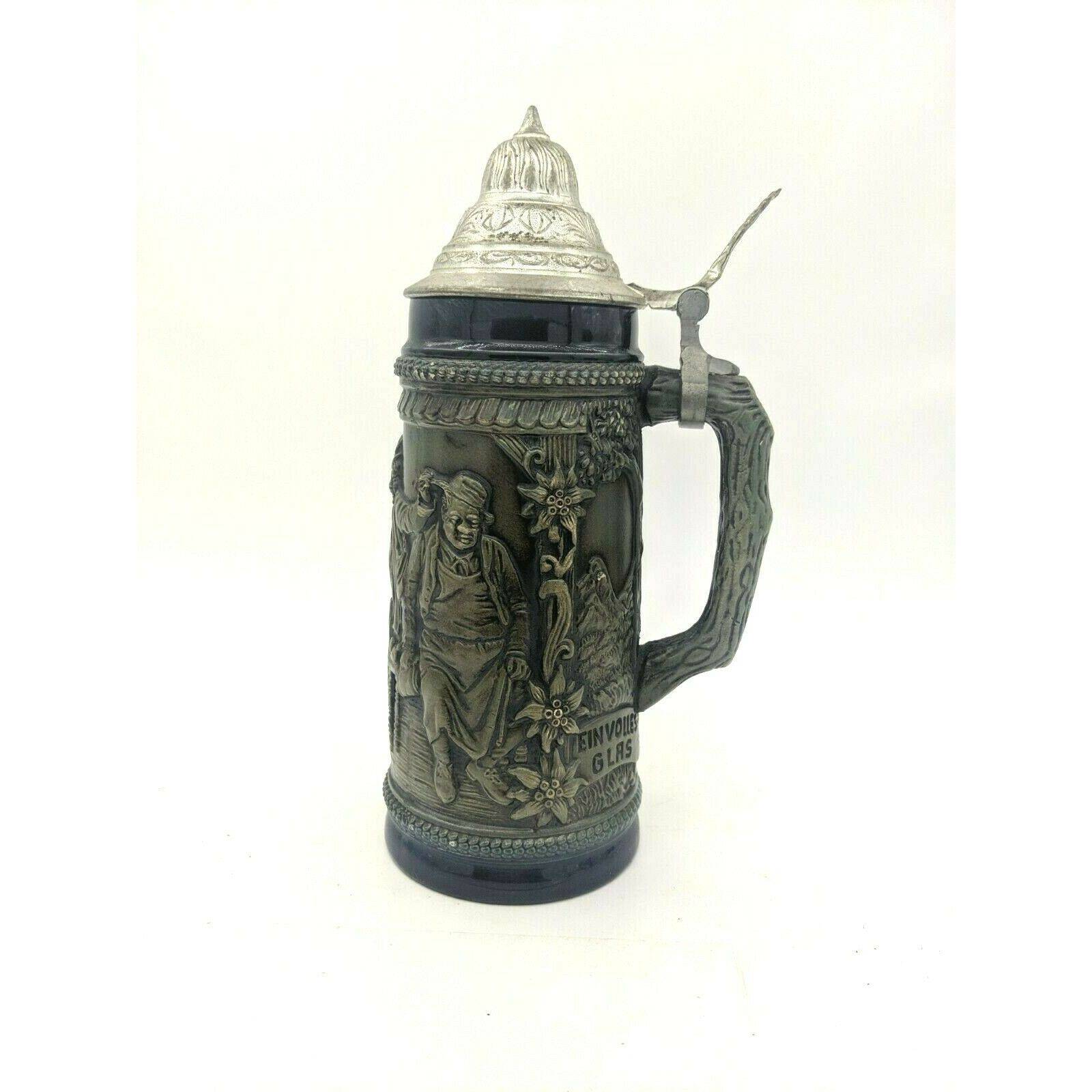 Vintage West Germany Beer Stein with Lid