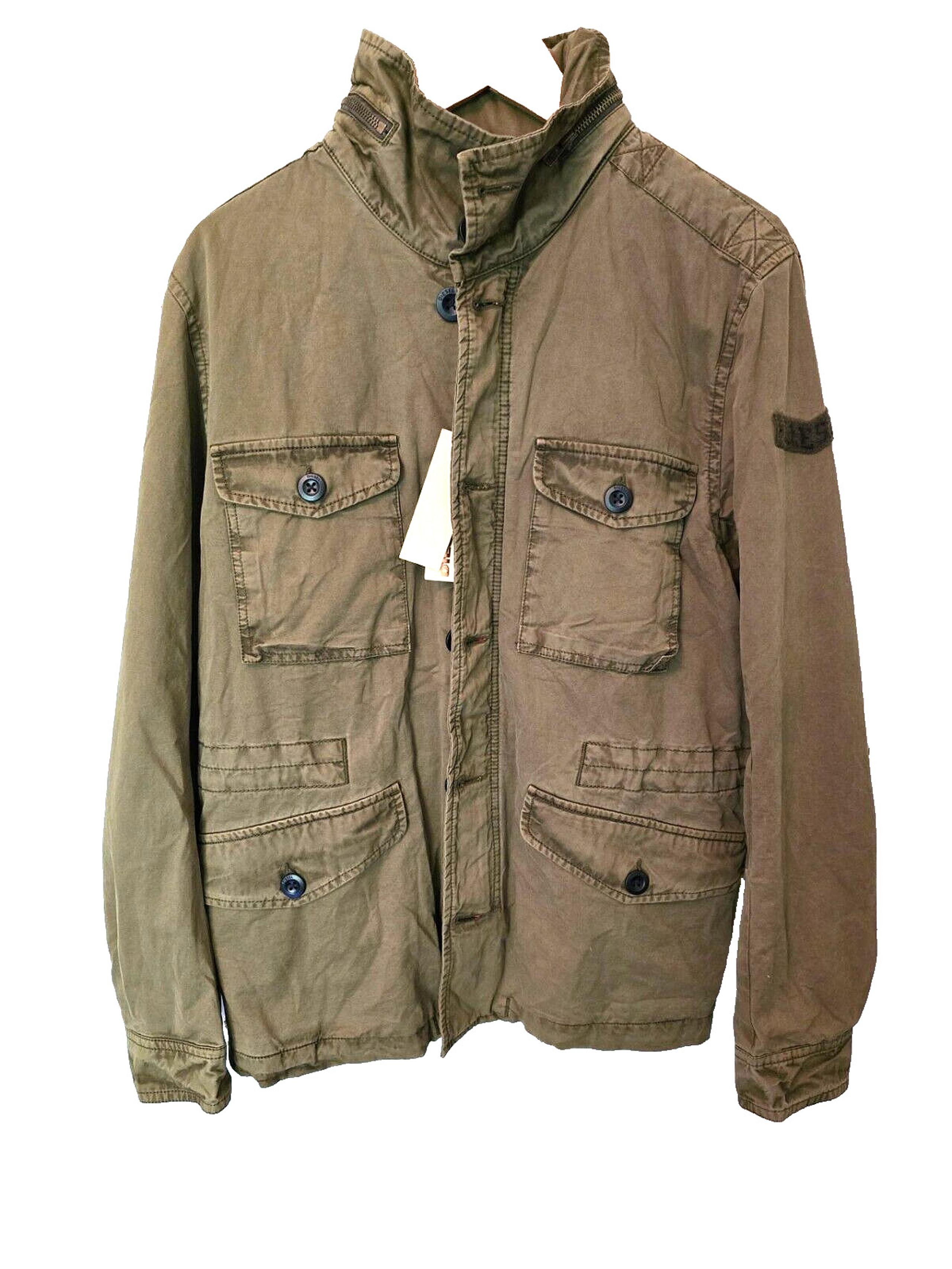 DIESEL LARGE J-Akual Jacket Army Green w/Hideaway Hood NWT
