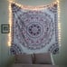 Sketched Floral Medallion Tapestry