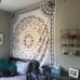 Sketched Floral Medallion Tapestry