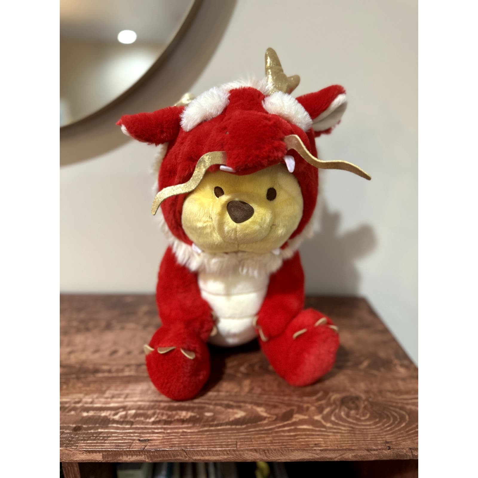 Disney Japan 2024 Lunar New Year ETO Winnie the Pooh Red Dragon Plush