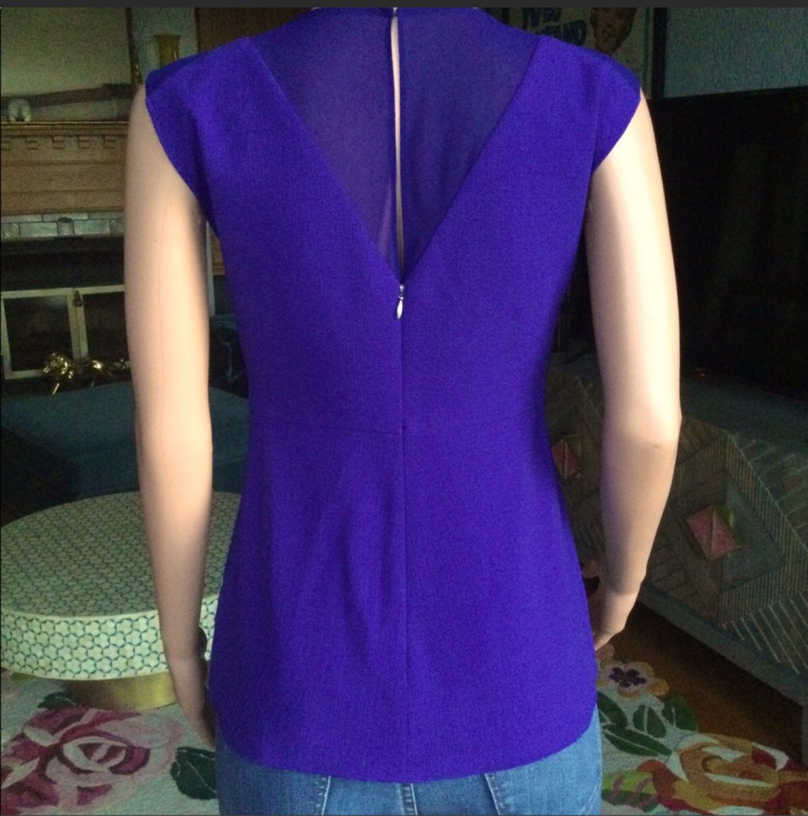 NWOT Rebecca Taylor Royal Purple Sleeveless Top 2