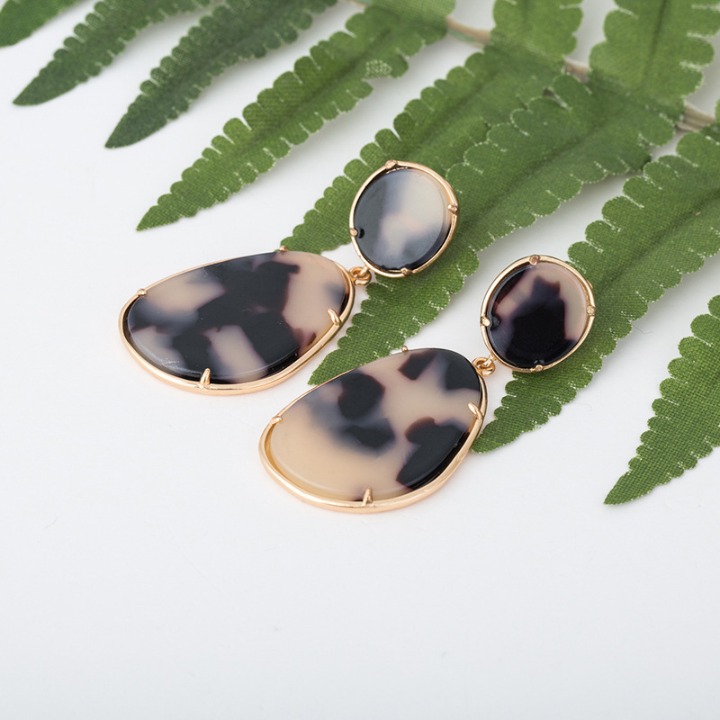 Temperament fashion leopard print earrings