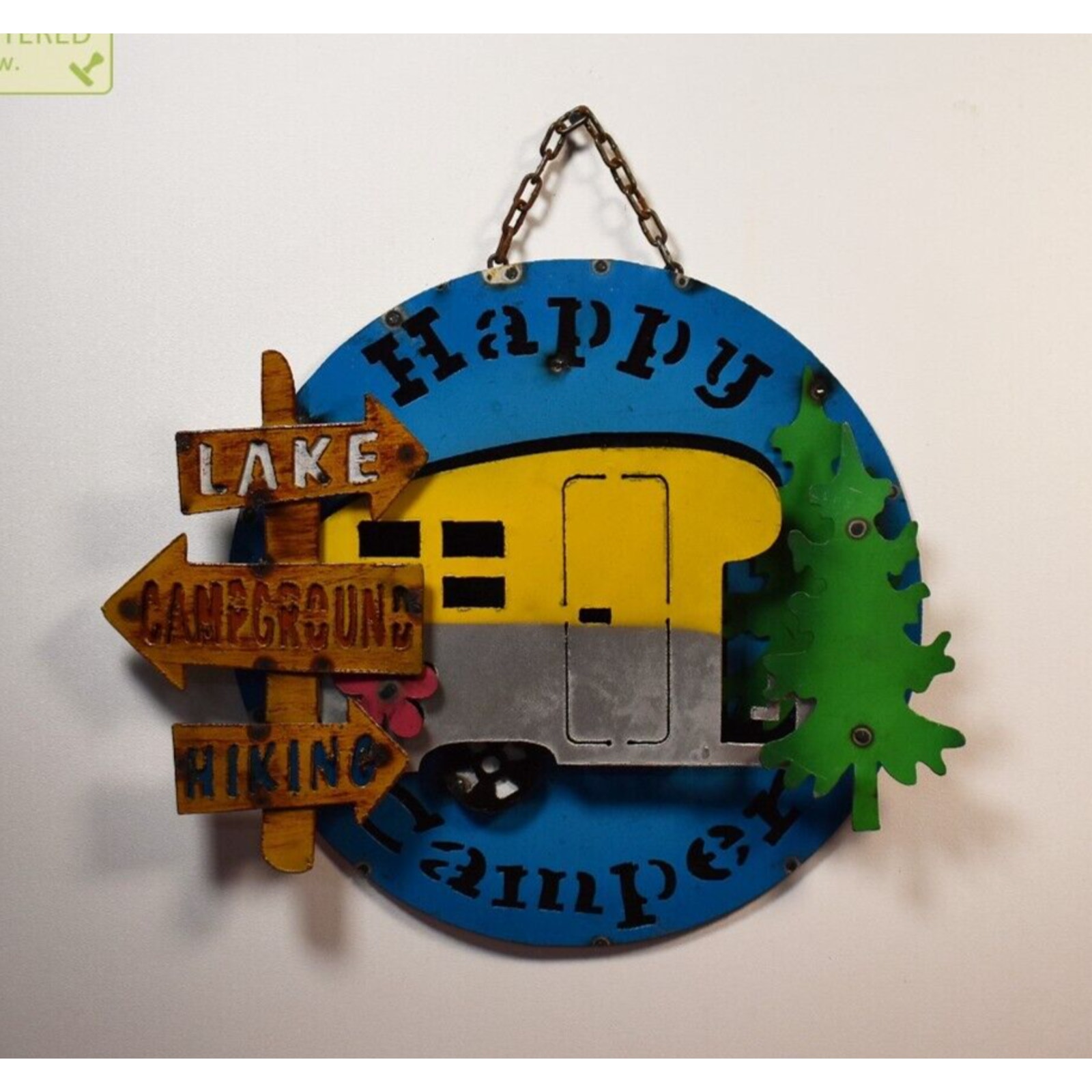 Happy Campers Handmade Metal Art Sign Home Décor 14