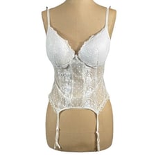 **TAKING BEST OFFER** VICTORIA’S SECRET Angels White Lace Teddy 36B