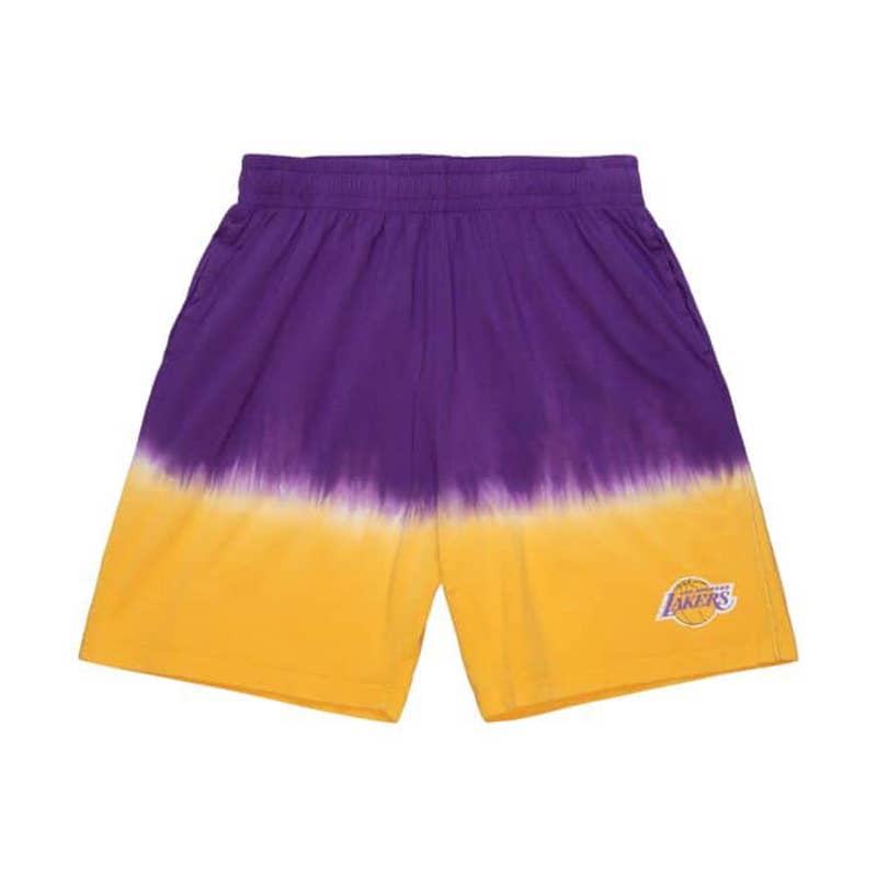 Mitchell & Ness Los Angeles Lakers Tie Dye Fleece Shorts Mens Sz 2XL NEW