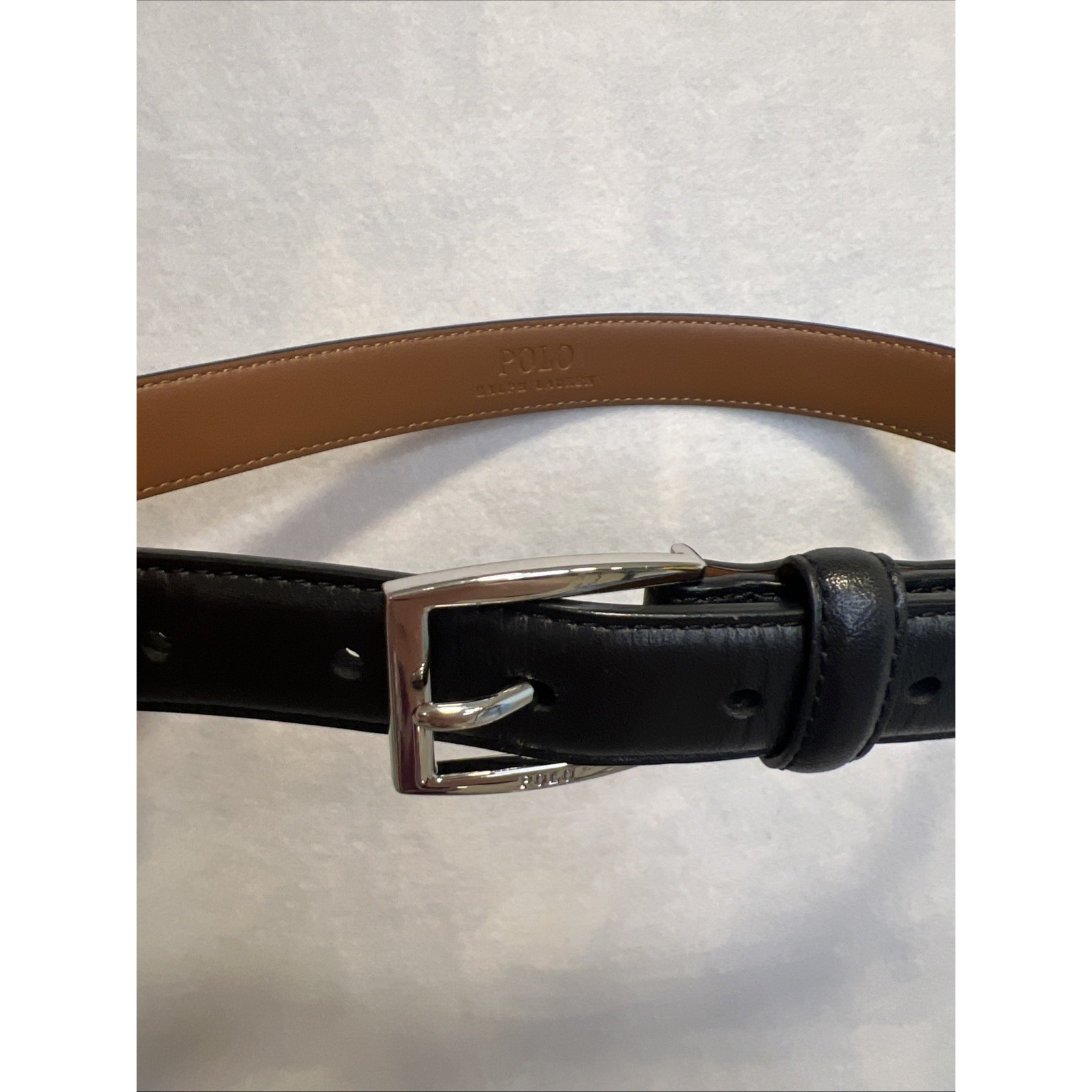 Polo Ralph Lauren Boys Dressy Belt Small Black Logo