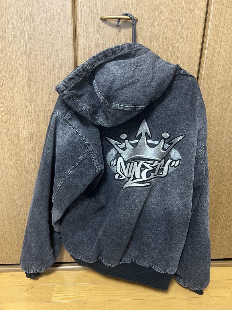 9090 King Logo Vintage Denim Hoodie