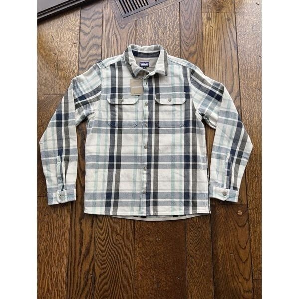 Patagonia Men's Fjord Loft Shirt Mist Natural Organic Cotton NWT Size XL