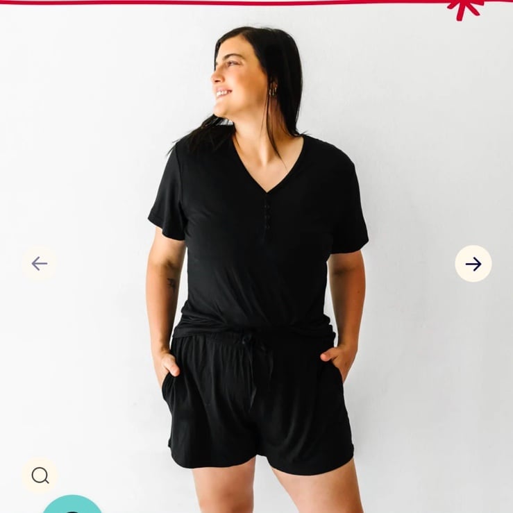 Little Sleepies Black Pajama Top & Shorts