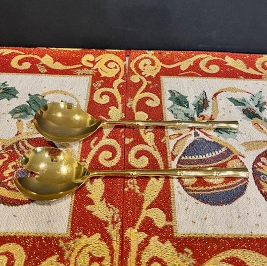 Vines of Sheffield Salad Fork and Spoon Set