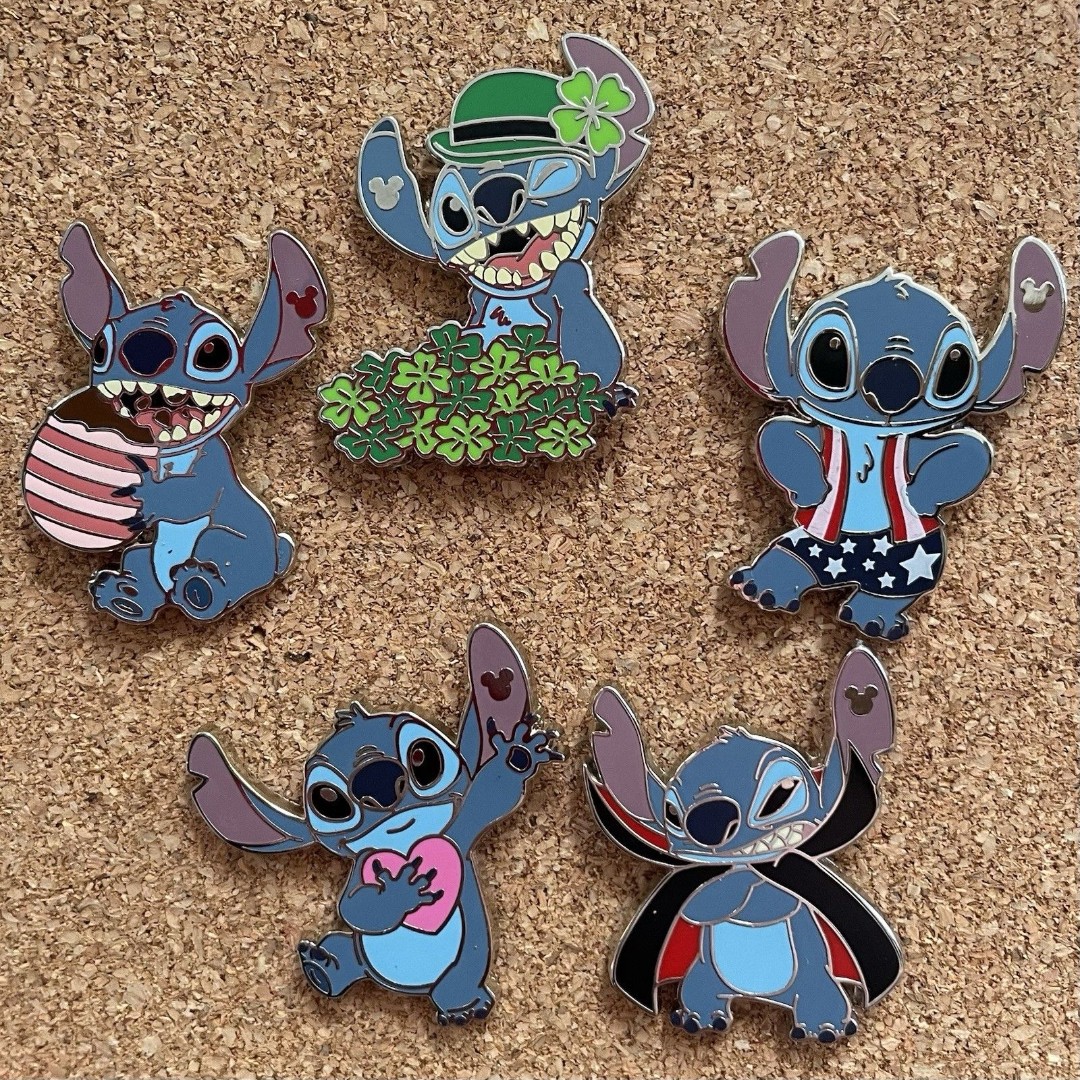 2024 Disney’s Stitch Holidays Hidden Disney Pin Set ~ Full set of 5!