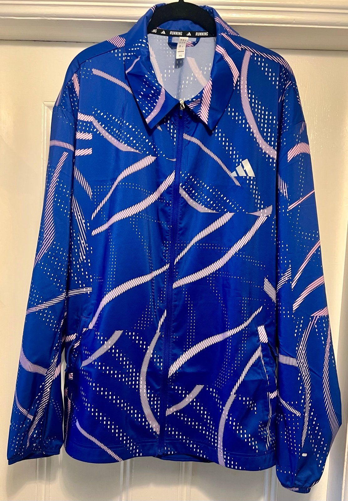 Authentic Adidas Break The Norm running jacket blue pink XL