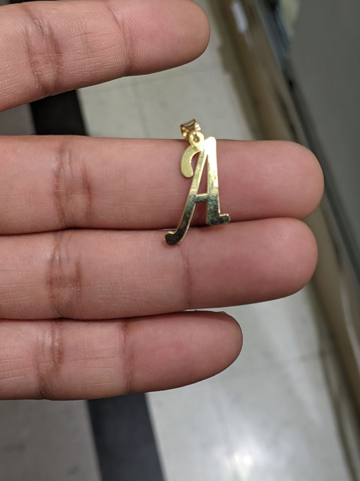 10kt Real Gold letter A Pendant
