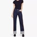 NEW - Mother Denim The Duster Cuff Fray Straight Jeans - Size 25 - 298