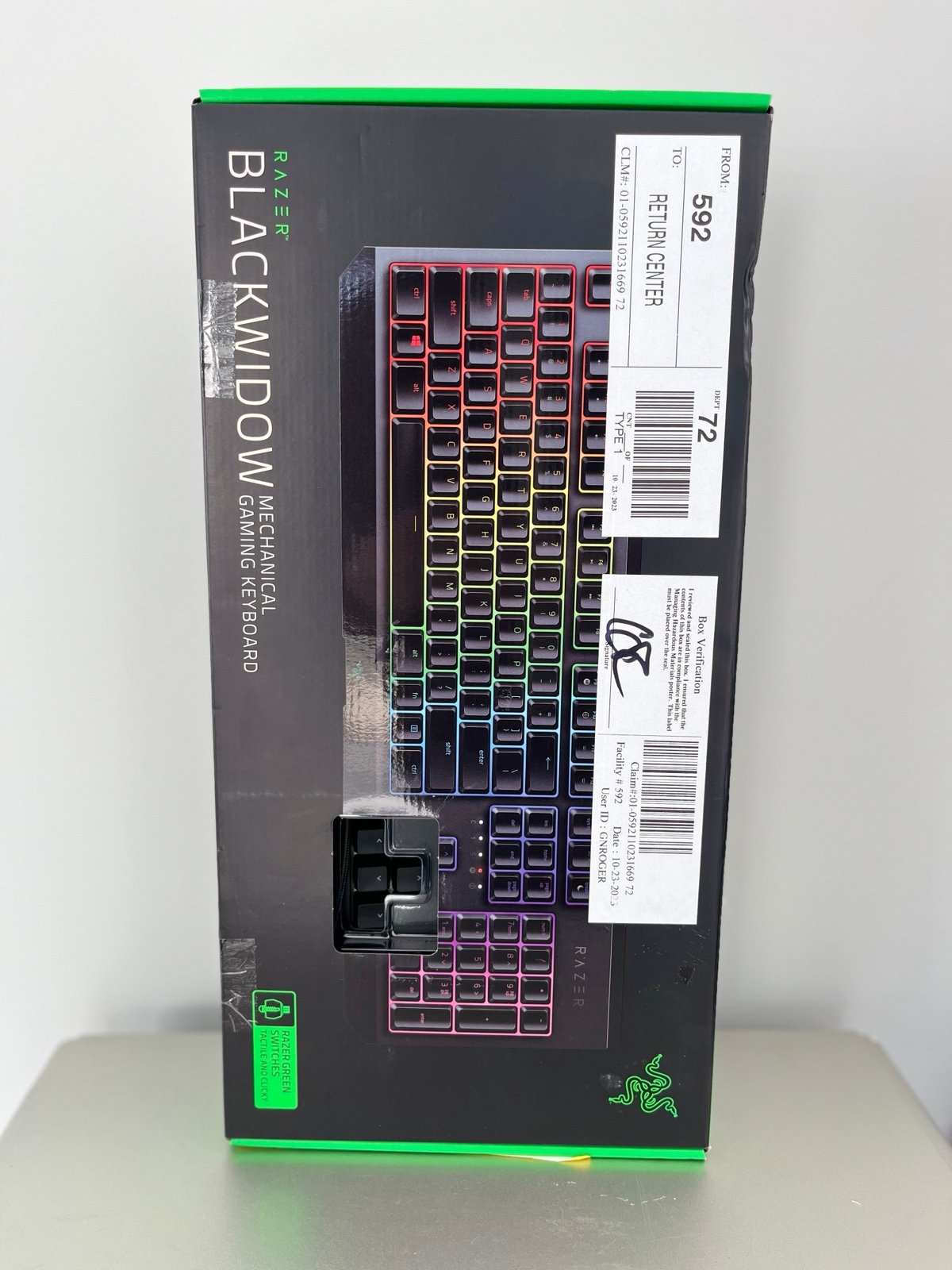 Razer RZ03-02860100-R3M1 BlackWidow Green Mechanical Switch Gaming Keyboard