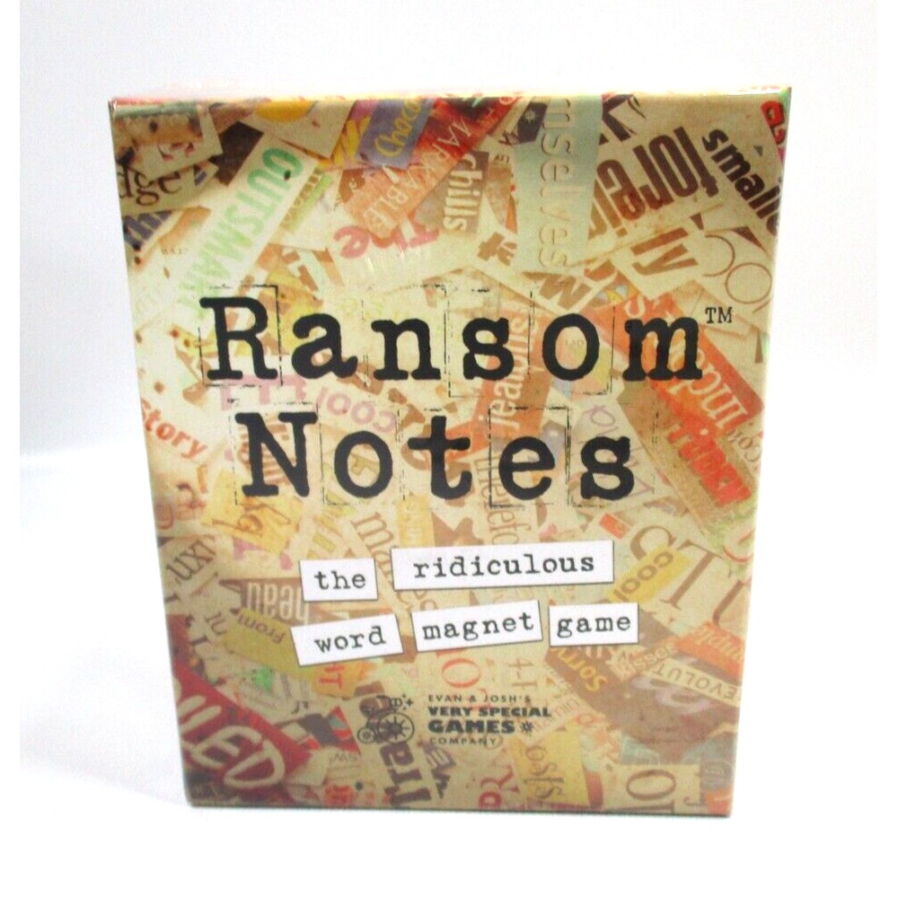 Ransom Notes The Ridiculous Word Magnet Party Game 3-6 players New Sealed