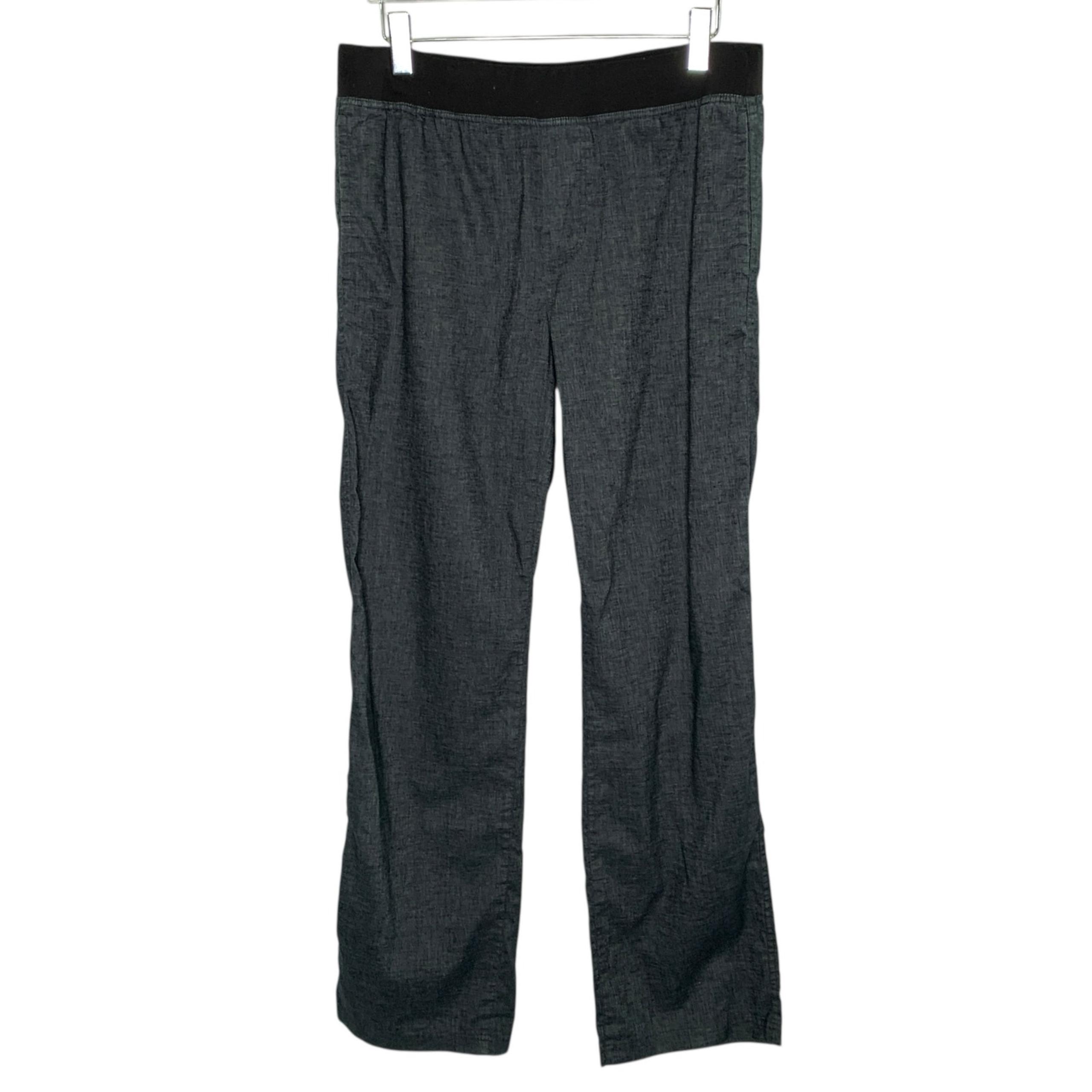 PrAna L Womens Mantra Pant Charcoal Grey Wide Leg Lightweight