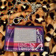 NWOT Coach POPPY tartan plaid card holder