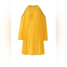 FOR 2 by Ramy Brook Yellow Heather Maternity Designer Dress SZ XS