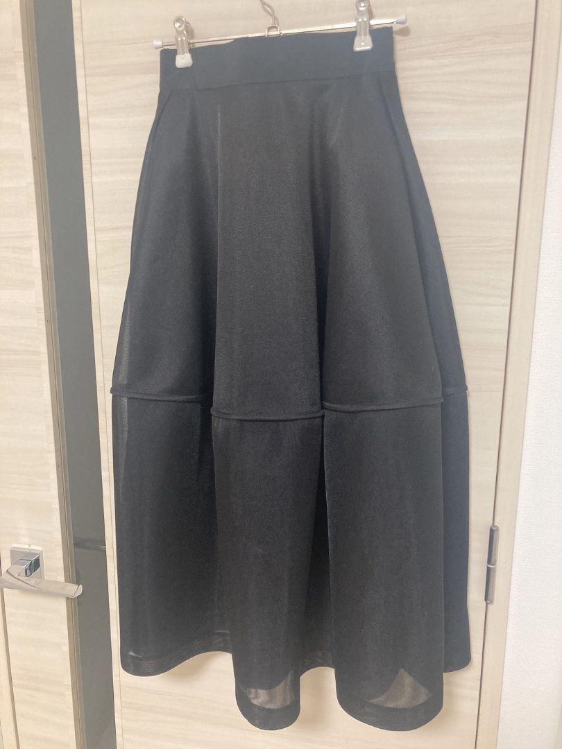 WEB限定カラー lig. Ligdot Sheer Volume Skirt スカート