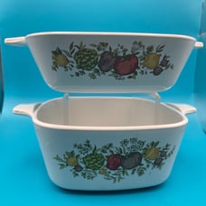Corning Ware Spice of Life Mini Casserole P-43-B, 2 3/4 & P-41-B 1 3/4 Dish