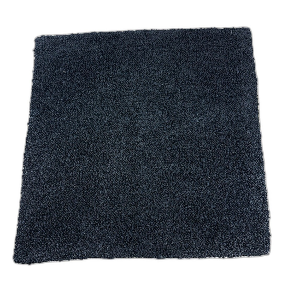 West Elm Cozy Boucle Pillow Cover in Black Textural 20 Square Cotton Poly Blend