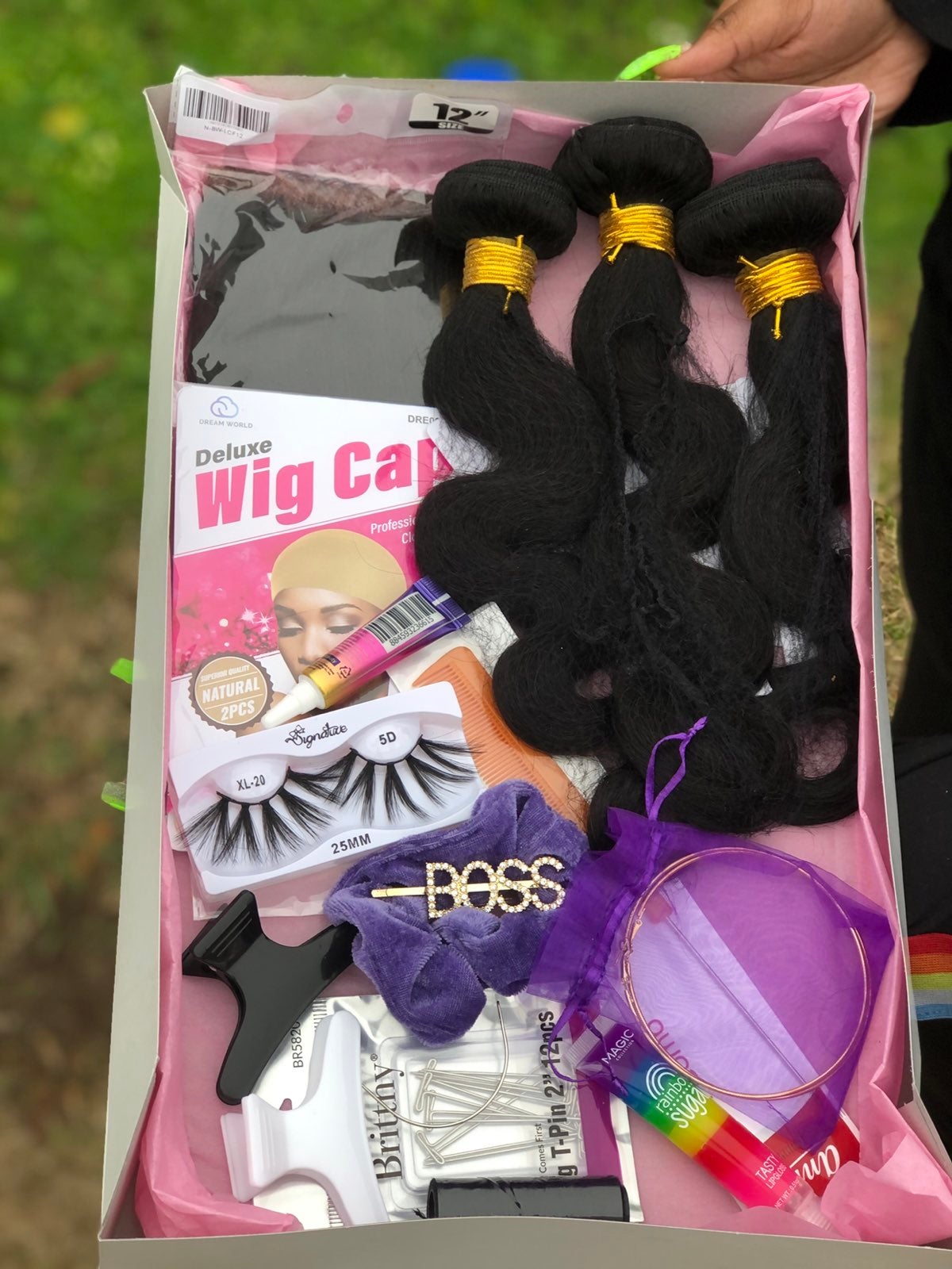 Human Hair Closure + Bundles Box