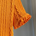 NWOT Zara Cable Knit Orange Set - Crop Top & Short Sleeves Cardigan with Frills