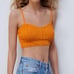 NWOT Zara Cable Knit Orange Set - Crop Top & Short Sleeves Cardigan with Frills